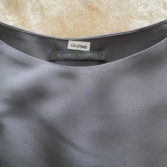 Alberta Ferretti authentic luxury grey dress, size 8-10 - Picture 8 of 11